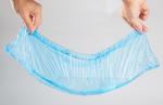 Custom Blue Disposable Waterproof Shoe Covers Low Density Lint - Free