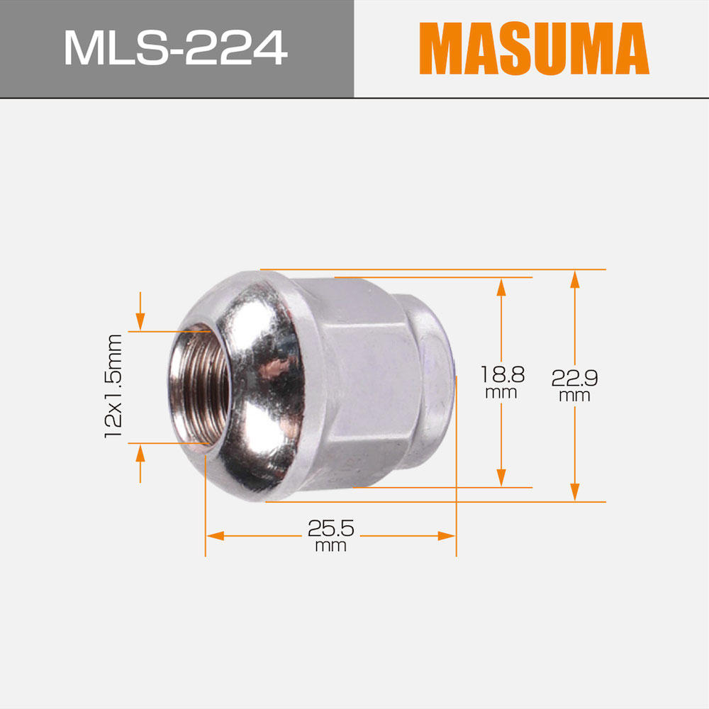 MASUMA NO. MLS-224 Steel Manufacturing Repair snap bolt for HONDA DOMANI Wheel nut CD3