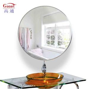 Wholesale Home Wineshop Customized Size Metal Wall Gold Decor Iron Sticker With Frame Salon Mirror from china suppliers