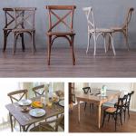 Hotel Event Furniture Stackable Wooden X Back Chairs for Restaurant Dining in