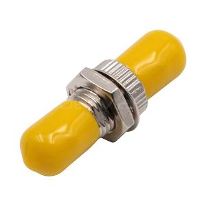 Wholesale ST To ST Single Mode Simplex Metal Fiber Optic Adapter/Coupler With Yellow Cap from china suppliers