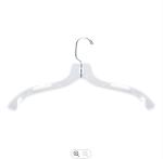 43cm Thick Plastic Hangers , Transparent Plastic Dress Hangers