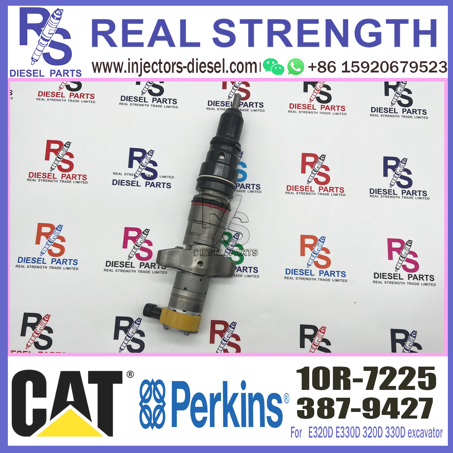 Excavator spare parts CAT 320D,C6.4,E336D C9 Diesel Engine Fuel Injector nozzle 557-7633 387-9433 387-9427 10R-7225