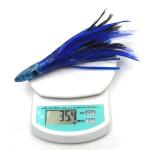 Resin head soft octopus skirt With feather bait tuna sea trolling fishing lure 6