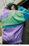 Latest Design Pullover Windbreaker Jackets Black Color Loose