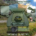 Camping Tent Cot, Folding Tent Combo Air Mattress & Sleeping Bag, Off-Ground