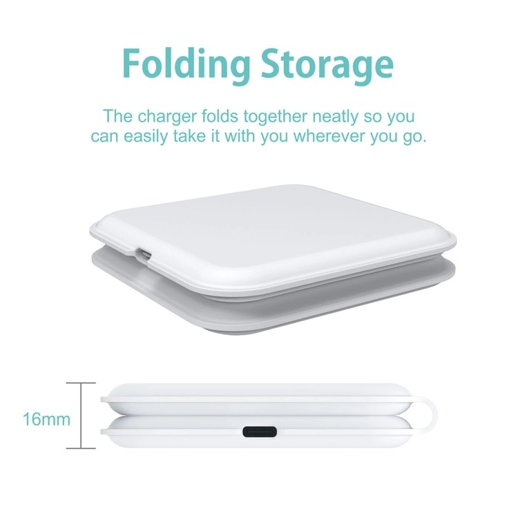 15W Dual Magsafe Magnetic Wireless Charger Folding For IPhone 12 IWatch