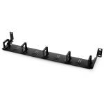 Black 1U 12 Ports Network Cabinet Rack Mount Cable Management Cable Organizer