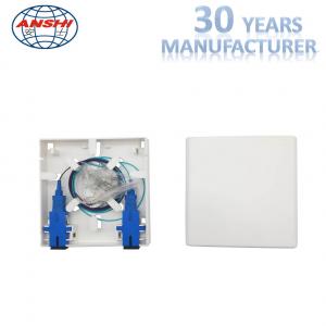Wholesale ANSHI 2 Ports Fiber Face Plate RJ45 And SC FTTH Termination Box ABS Material from china suppliers