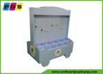 Pegable Panels Retail Cardboard Displays , Wheels Base Corrugated Floor Displays