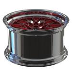 20inch Polish Red 2 Piece Forged Car Wheel Rim Llantas 5x120