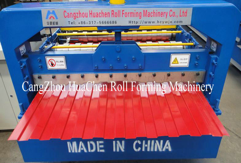 Blue High Speed Roof Panel Roll Forming Machine / Roll Former