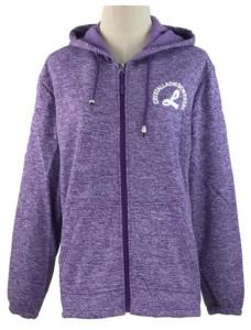 China Hooded Zip Up Ladies Fleece Jackets 100% Polyester Strong Wear Resisting on sale