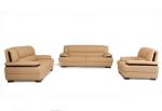Genuine Leather Sectional Sleeper Sofa For Small House / Living Room Home