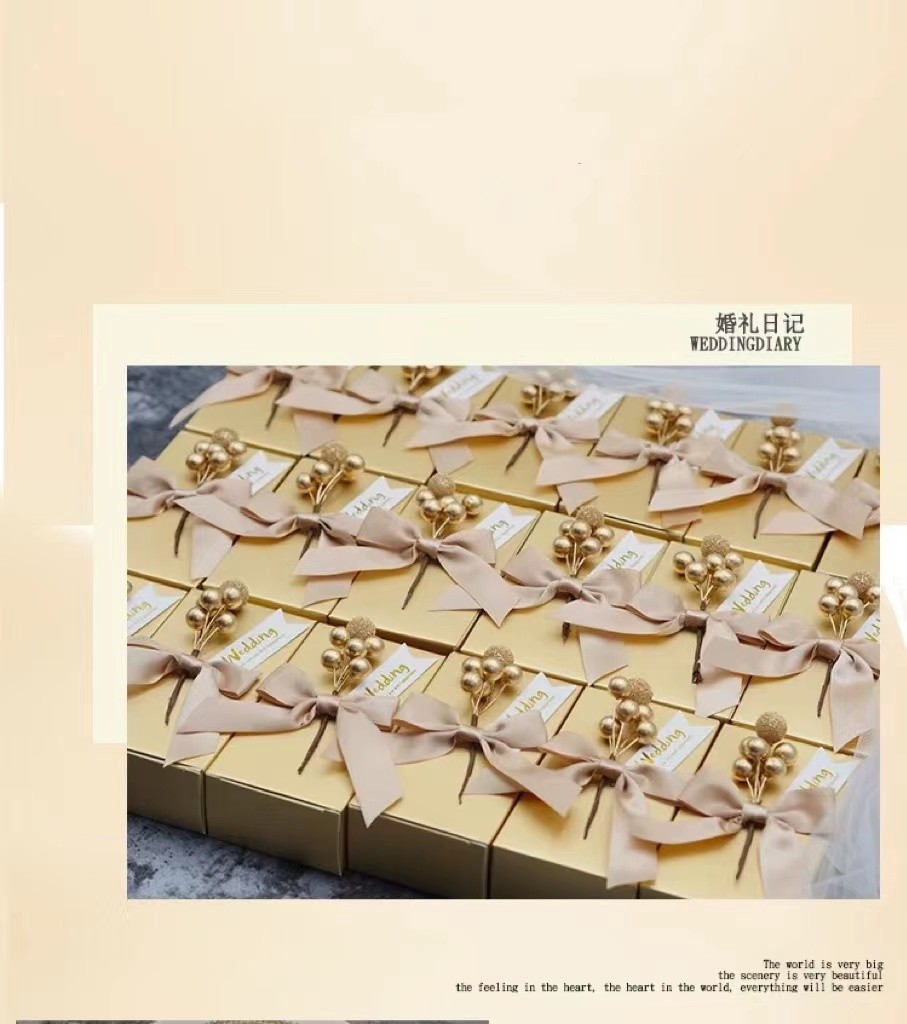 European Chocolate Packaging Paper Box 8.66*8.66*2.56In Waterproof Candy Favor Boxes