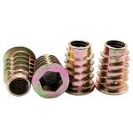 Zinc Alloy Furniture Insert Nut Connector M4x8 Cold Galvanized