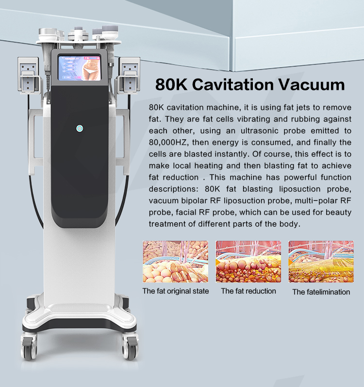 AS82 RF Fat Burning 3D Vacuum Cavitation Machine Cellulite Removal Skin Firm