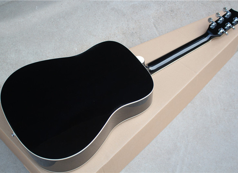 Wholesale custom 41" cherry red/black hummingbird acoustic guitar with rosewood fretboard,Can add fishman pickups