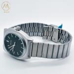 Luminous Silver Stainless Steel Strap Watch 30M Waterproof Chronograph Quartz