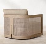 Moisture Proof Waterproof Woven Rope Chair And Teak Wood Table For Garden Sofa