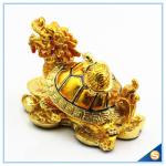 China Gold Plated Dragon Turtle With Money Shape Enamel Trinket Box For Decorative SCJ422 for sale