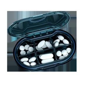 Wholesale 3 Times Per Day Bpa Free Pill Organizer Am Pm Child Proof 7 Day 6 Compartments from china suppliers