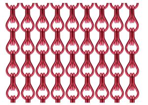 Wholesale Red Lightweight Anodized Aluminium Chain Fly Screen Anti Insect from china suppliers