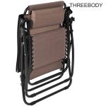 Adjustable Pool Outdoor Patio Lounge Chairs Brown UV Resistant 38 X 26 X 9.5