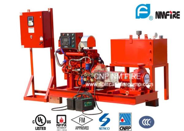 UL/FM Listed Centrifugal End Suction Fire Pump With Diesel Engine Drive 300GPM @
