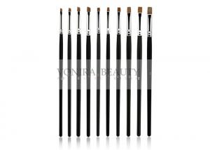 China Vegan Taklon Flat Angle Nail Art Paint Brushes Professional Classic Black on sale