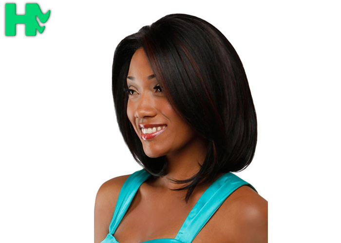 Heat Resistant Casual Short Synthetic Wigs Cap Size Adjustable 120g - 150g