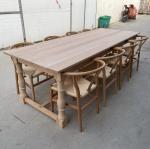 Modern Design Walnut Slab Kitchen Restaurant Dining Wood Chair and Event Table