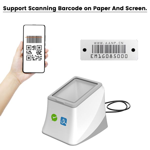 A WCMI Alipay Negative Scanner 2d Wireless bar Code Reader Desktop Barcode Scanner Platform