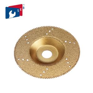 Wholesale Gold Color Flat Vacuum Brazed Diamond Cup Wheel 22.23 Mm Hole For Marble Slab from china suppliers