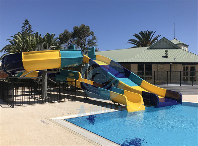 Fiberglass Swimming Pool Water Slide West Beach Parks Resort Aqua Slide Sets