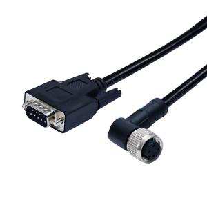 Wholesale D-Sub Male 9pins Connector To M12 Waterproof Straight 4pins Molding Female Connector from china suppliers
