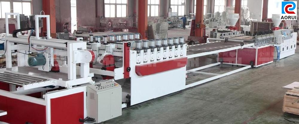 PVC / WPC Foam Board Machine Conical Twin Screw Extruder For Furniture