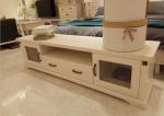 White Color European Contemporary Furniture TV Entertainment Unit With Three