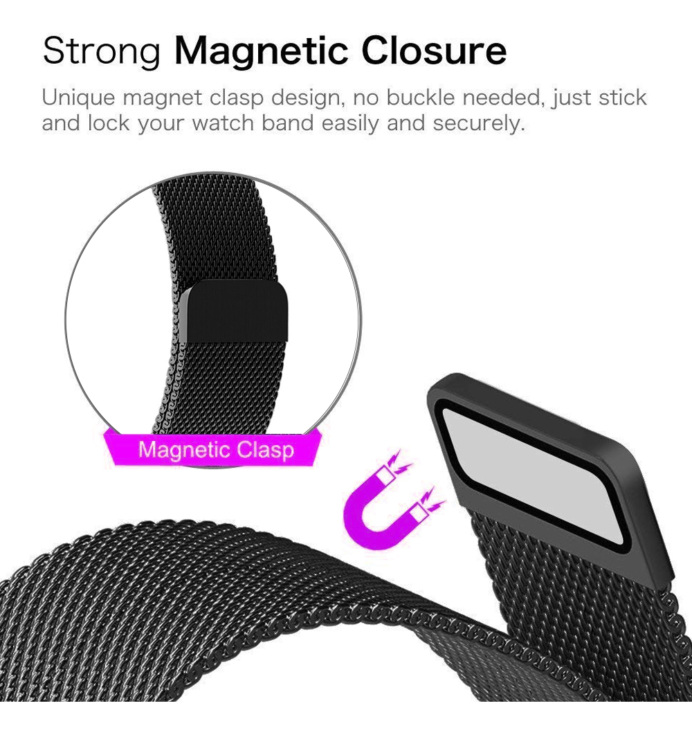Milanese Stainless Steel Watch Band For Apple Sport Band Watches Series5 Smart Wristband