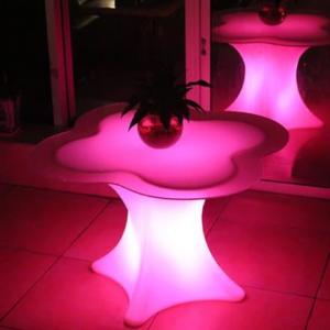 Wholesale Single Pedestal Illuminated Bar Furniture / Rechargeable LED Bar Table from china suppliers
