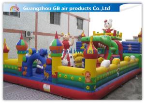 Wholesale Big PVC Inflatable Fun City With Dolls , Cartoon Inflatable Play Park For Kids from china suppliers