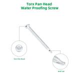 Black Coated Bi-Metal 304 Stainless Steel Pan Head Torx Self Drill Screw For