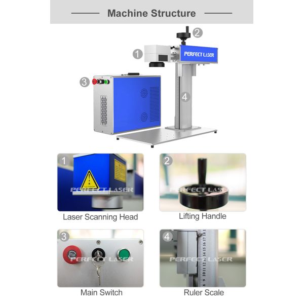 20W 30W 50W Raycus Metal Laser Engraving Machine Portable Laser Marking Machine for Metal