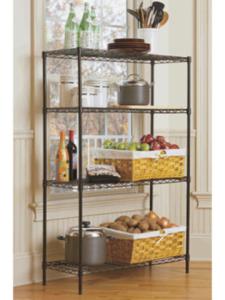 Wholesale Small Item Home Storage Organizer Wire Shelving 4 Layer 36&quot; W X 14&quot; D X 54&quot; H from china suppliers