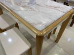 Faux Marble Countertop Contemporary Dinette Sets With Comfortable Chairs
