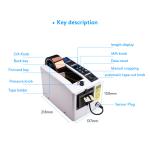M1000 Automatic Adhesive Tape Dispenser Industrial Electric Packing Tape Cutter
