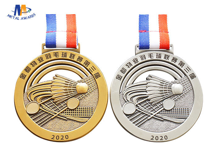 3D Mold 65*4MM Die Cast Zinc Alloy Badminton Medals