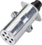 Aluminum European Trailer Plug Adapter Silver Coated 24V S Type Plug