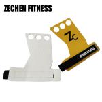 Pull ups 3 Hole Carbon Leather yellow crossfit Hand Grips Gloves for Palm