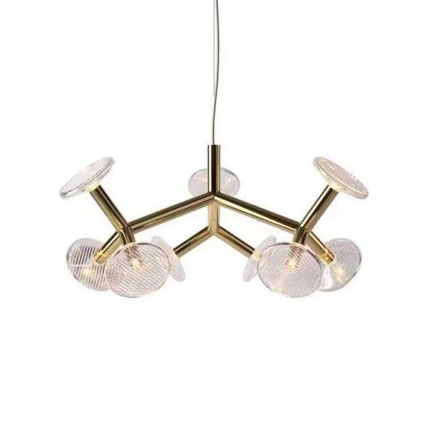 Glass Chandelier Ceiling Luxury Interior Led Design Modern Hanging Lamps Pendant Light